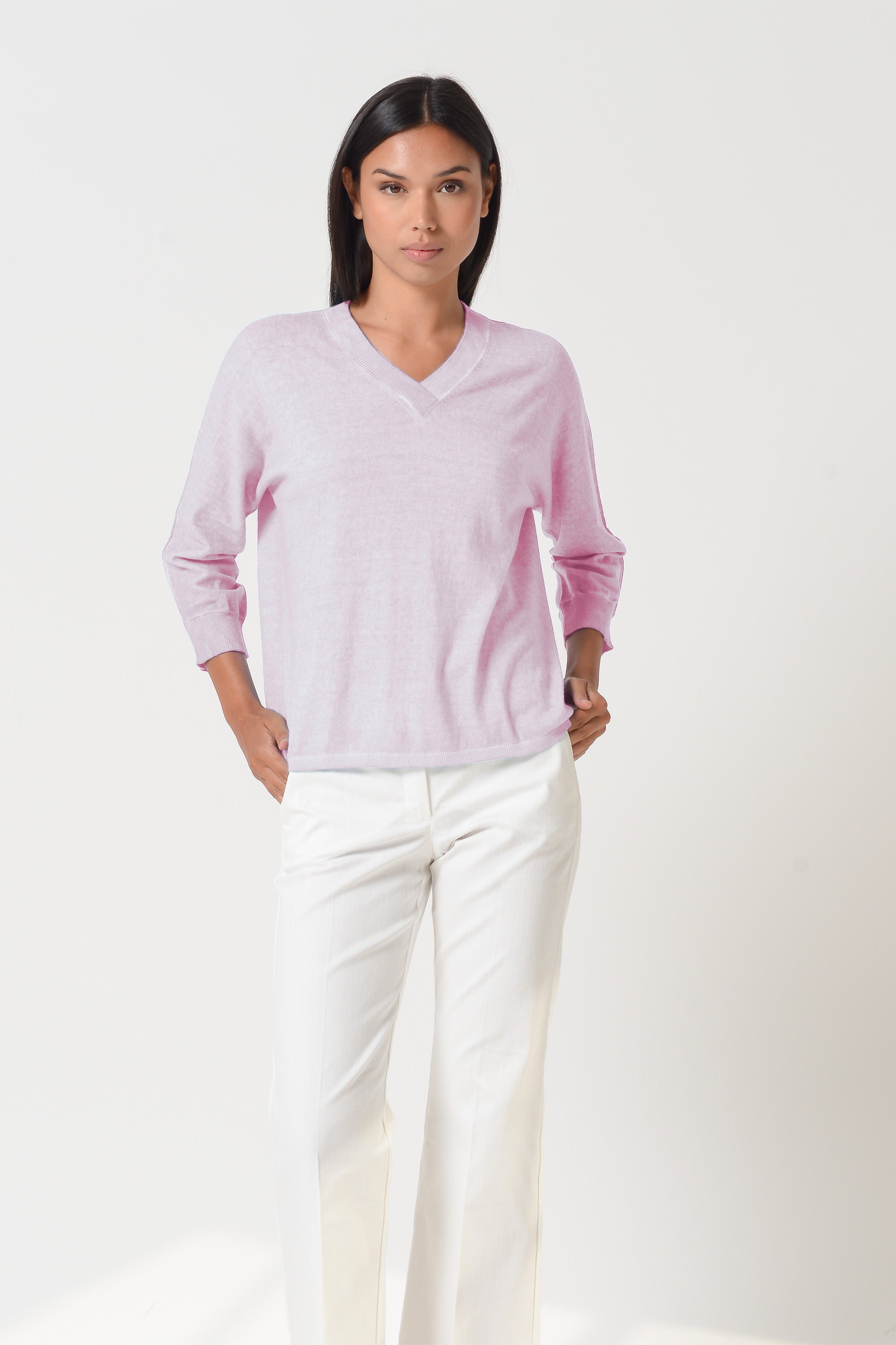 Anna V-Neck - Rose
