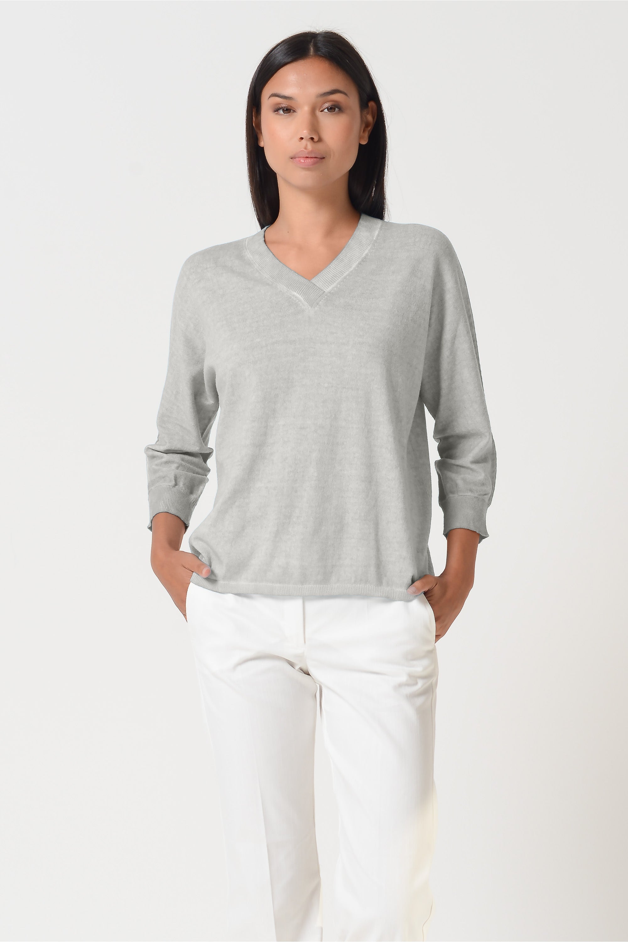 Anna V-Neck - Platino