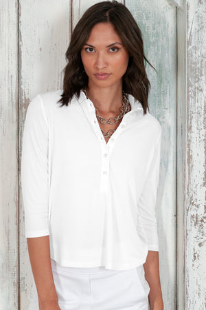 Cove Polo - Women's Short Sleeve Polo Shirt - White