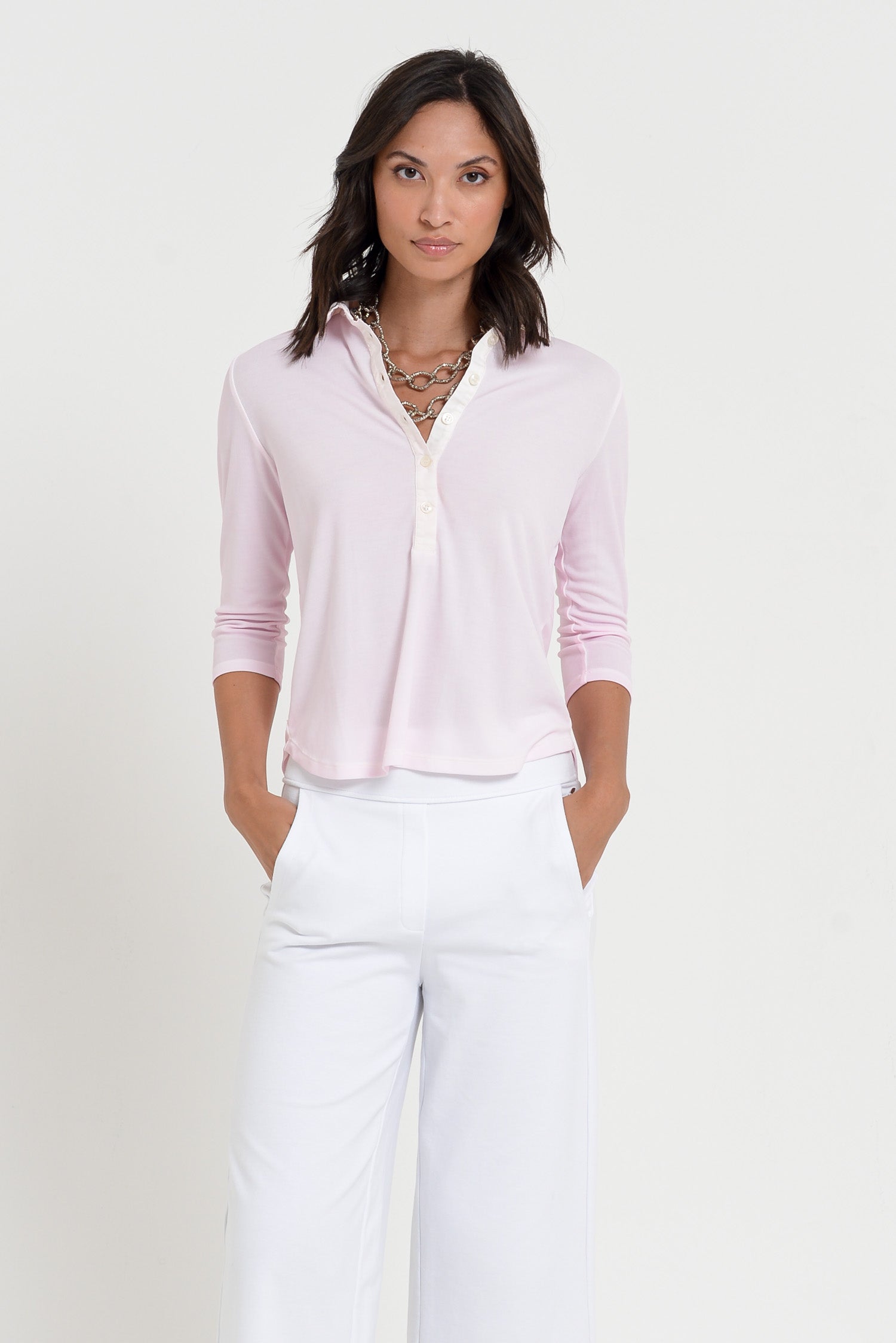 Cove Polo - Women's Short Sleeve Polo Shirt - Rose