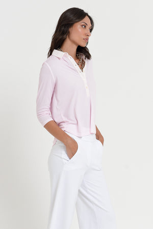 Cove Polo - Women's Short Sleeve Polo Shirt - Rose