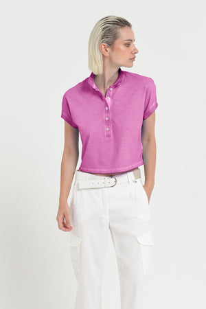 Crop Polo - Women's Cropped Polo Shirt - Candy