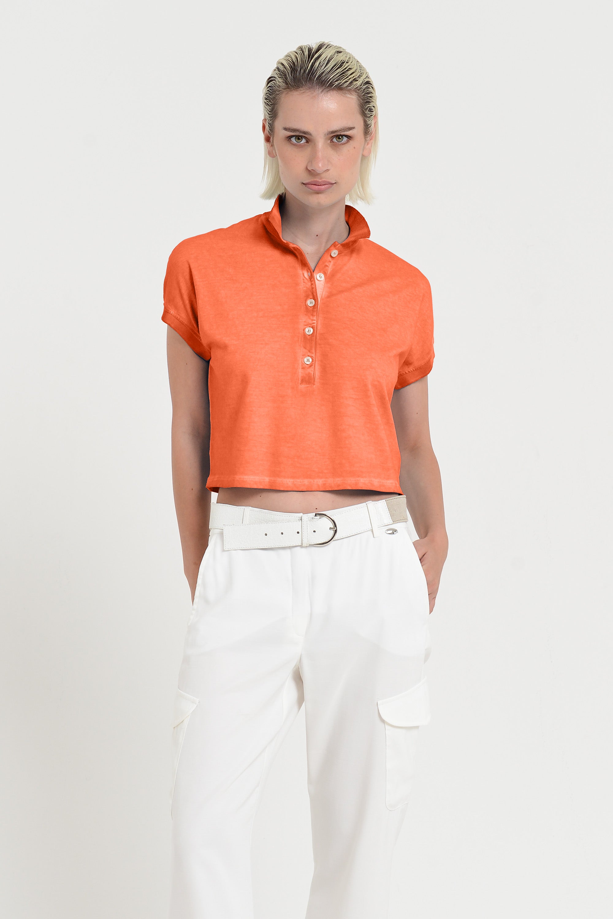 Crop Polo - Spritz