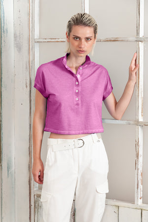 Crop Polo - Women's Cropped Polo Shirt - Candy