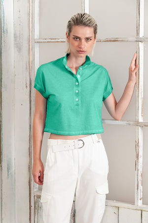 Crop Polo - Women's Cropped Polo Shirt - Jungle