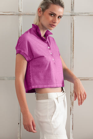 Crop Polo - Women's Cropped Polo Shirt - Candy