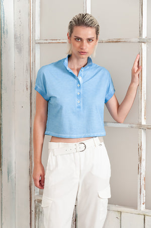 Crop Polo - Women's Cropped Polo Shirt - Viking