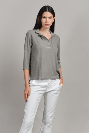 Kate Polo - Women's Short Sleeve Pique Polo Shirt - Dolphin