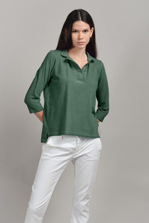 Kate Polo - Women's Short Sleeve Pique Polo Shirt - Juniper
