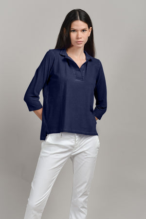 Kate Polo - Women's Short Sleeve Pique Polo Shirt - Navy