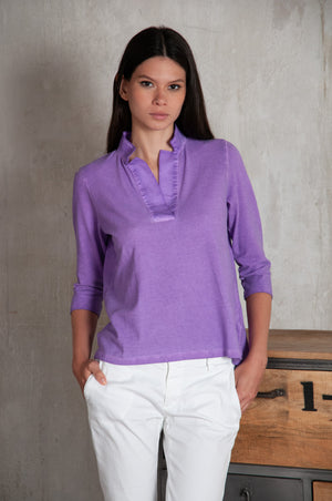 Kate Polo - Women's Short Sleeve Pique Polo Shirt - Morado