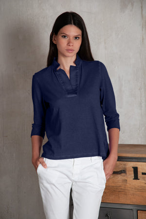 Kate Polo - Women's Short Sleeve Pique Polo Shirt - Navy