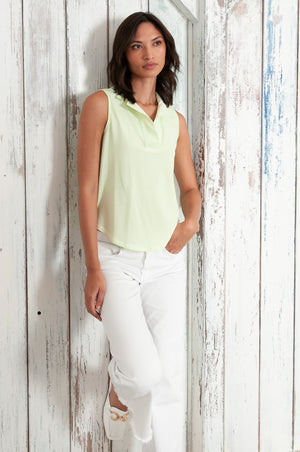 Megan Polo - Women's Sleeveless Pique Polo Shirt - Margarita
