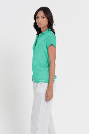 Bellera Polo - Women Stretchy Polo Shirt - Jungle