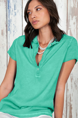 Bellera Polo - Women Stretchy Polo Shirt - Jungle