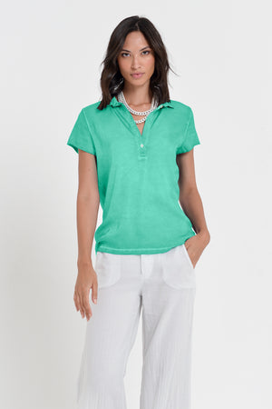 Bellera Polo - Women Stretchy Polo Shirt - Jungle