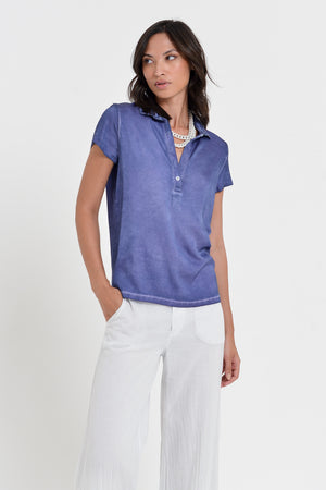 Bellera Polo - Women Stretchy Polo Shirt - Whale