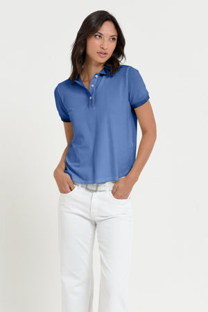 Crystal Polo - Women's Pique Polo Shirt - Pacific