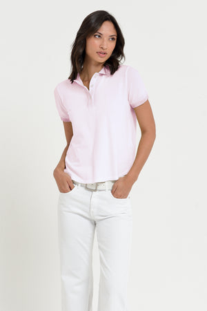 Crystal Polo - Women's Pique Polo Shirt - Rose