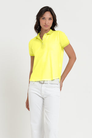 Crystal Polo - Women's Pique Polo Shirt - Lime