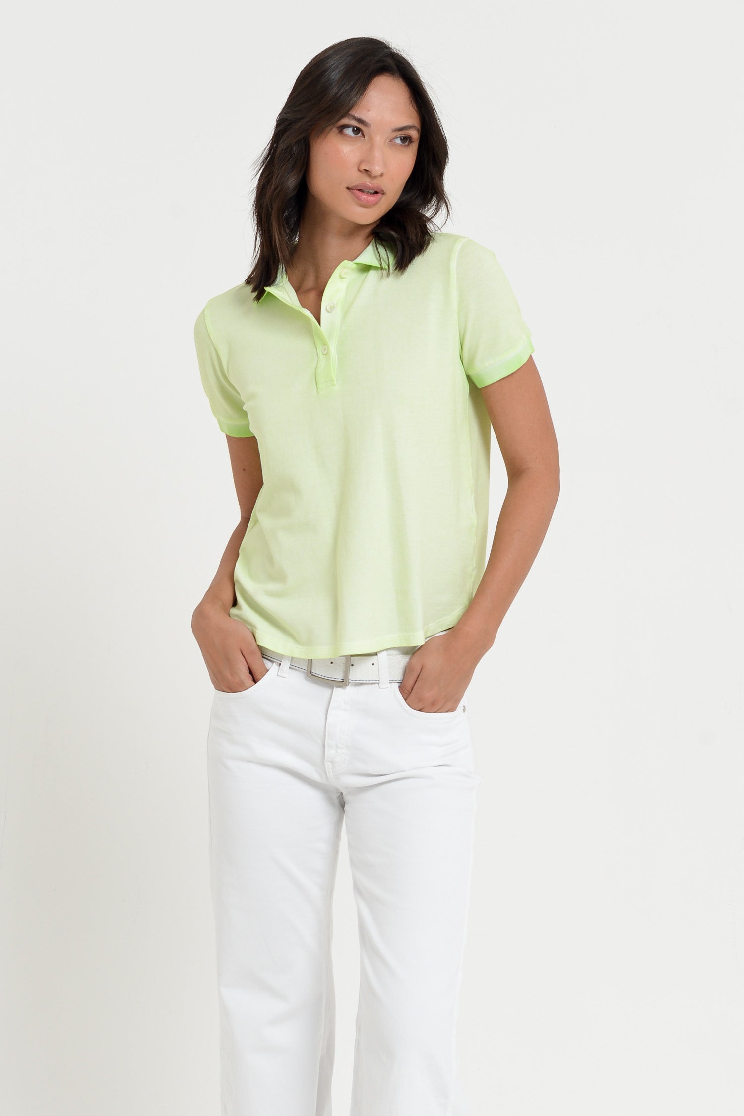 Crystal Polo - Women's Pique Polo Shirt - Margarita