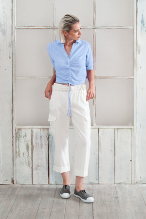 Menton Polo - Women's Short Sleeve Pique Polo Shirt - Cielo