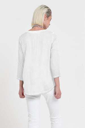 Daytona T-Shirt - Women's Short Sleeve Satin T-Shirt - White