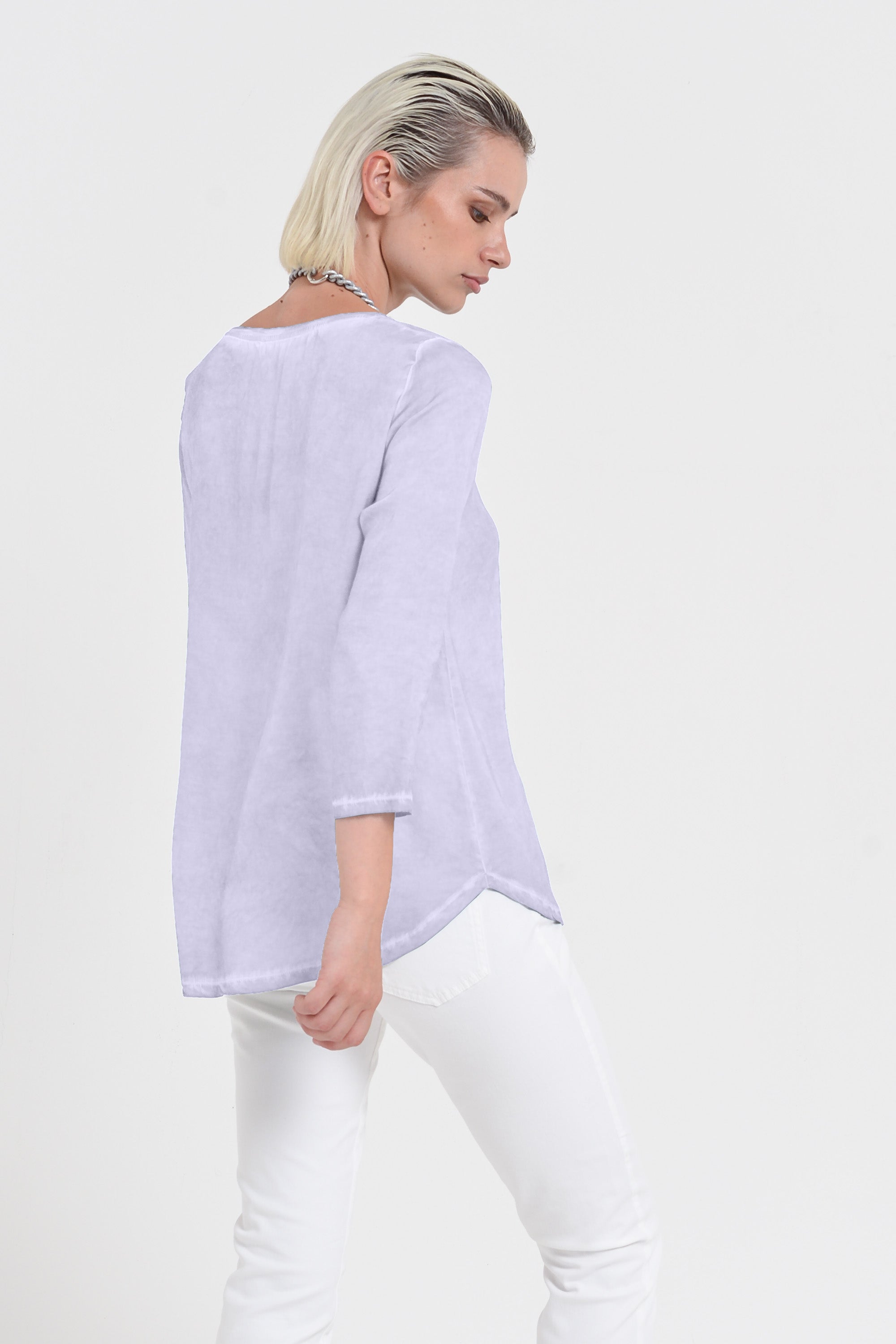 Daytona T-shirt - Women's Short Sleeve Satin T-Shirt - Lilac