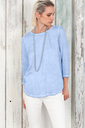 Daytona T-shirt - Women's Short Sleeve Satin T-Shirt - Cielo