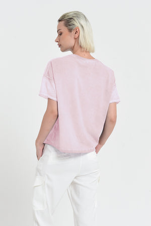 Sunset T-Shirt - Women's Crewneck Cotton T-Shirt - Rose