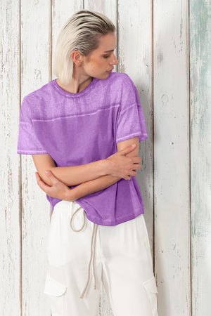 Sunset T-Shirt - Women's Crewneck Cotton T-Shirt - Morado
