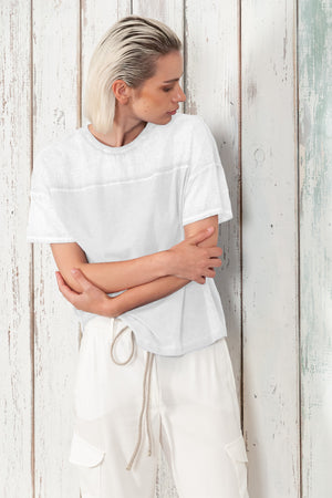 Sunset T-Shirt - Women's Crewneck Cotton T-Shirt - White