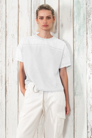 Sunset T-Shirt - Women's Crewneck Cotton T-Shirt - White
