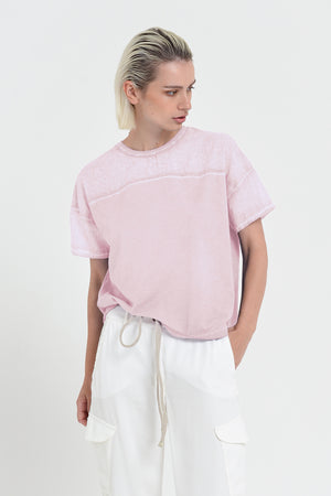 Sunset T-Shirt - Women's Crewneck Cotton T-Shirt - Rose