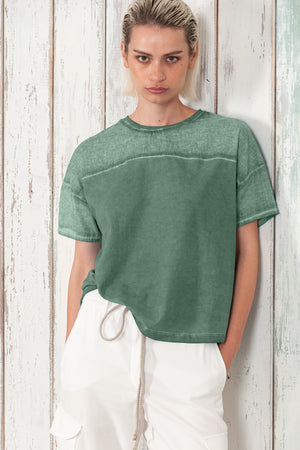 Sunset T-Shirt - Women's Crewneck Cotton T-Shirt - Juniper