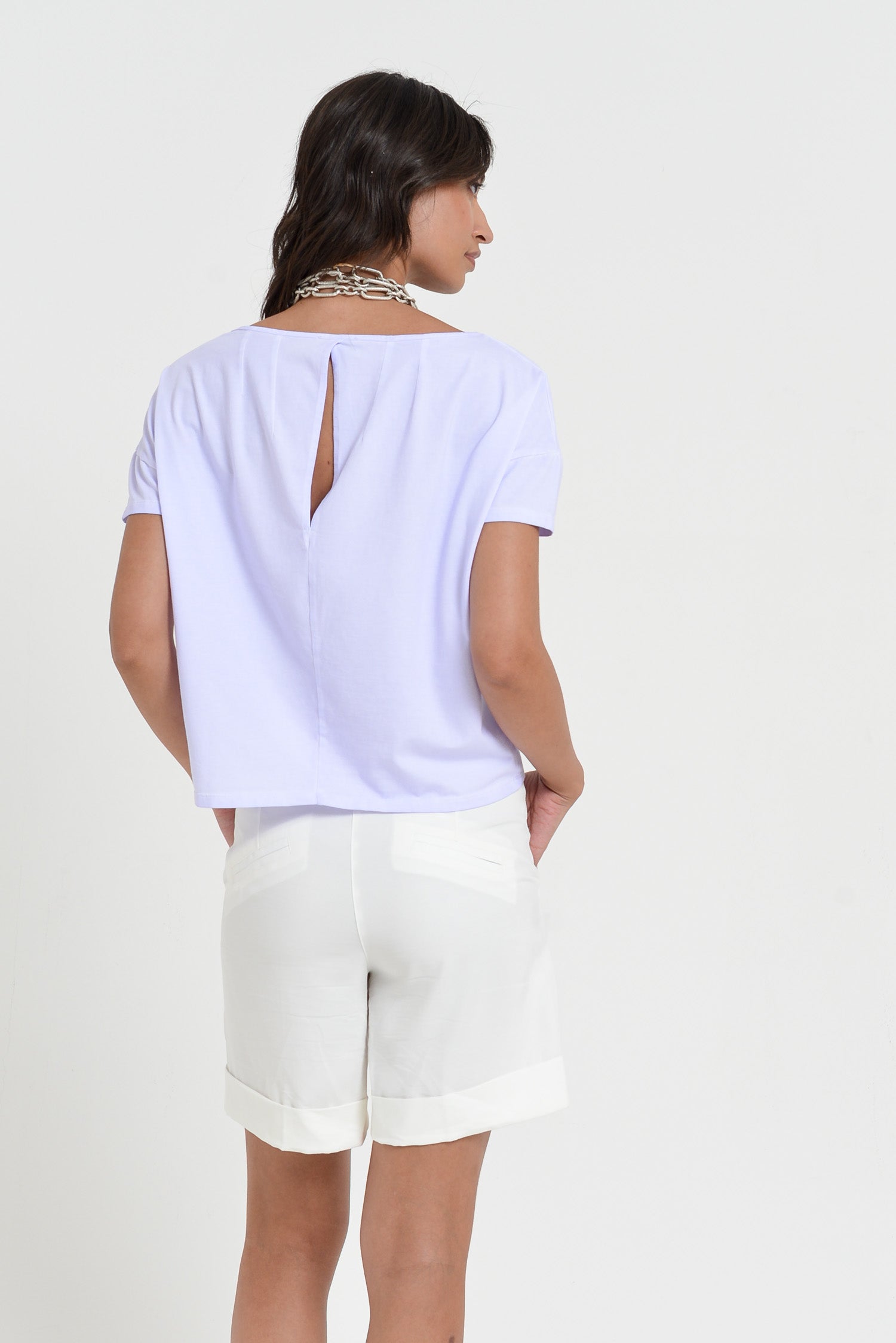 Creta T-Shirt - Women's Stretchy Cotton T-Shirt - Lilac