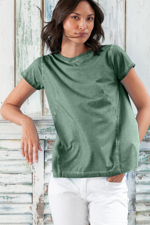 Flashback T-Shirt - Women's Stretchy Cotton T-Shirt - Juniper