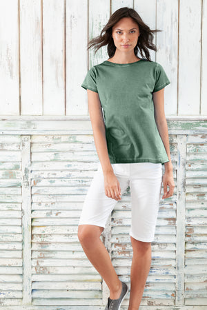 Flashback T-Shirt - Women's Stretchy Cotton T-Shirt - Juniper