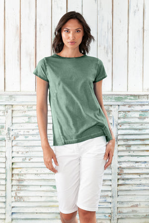 Flashback T-Shirt - Women's Stretchy Cotton T-Shirt - Juniper