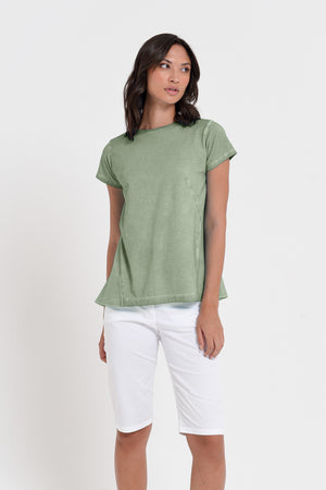 Flashback T-Shirt - Women's Stretchy Cotton T-Shirt - Palm