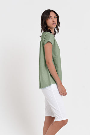 Flashback T-Shirt - Women's Stretchy Cotton T-Shirt - Palm