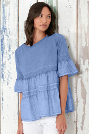 Pep T-Shirt - Women's Short Sleeve Peplum T-Shirt - Bay