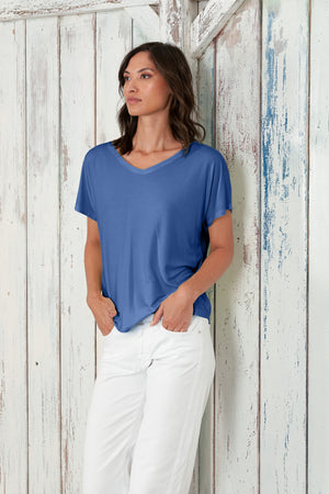 Noli T-Shirt - Women's Wide V-Neck T-Shirt - Pacific