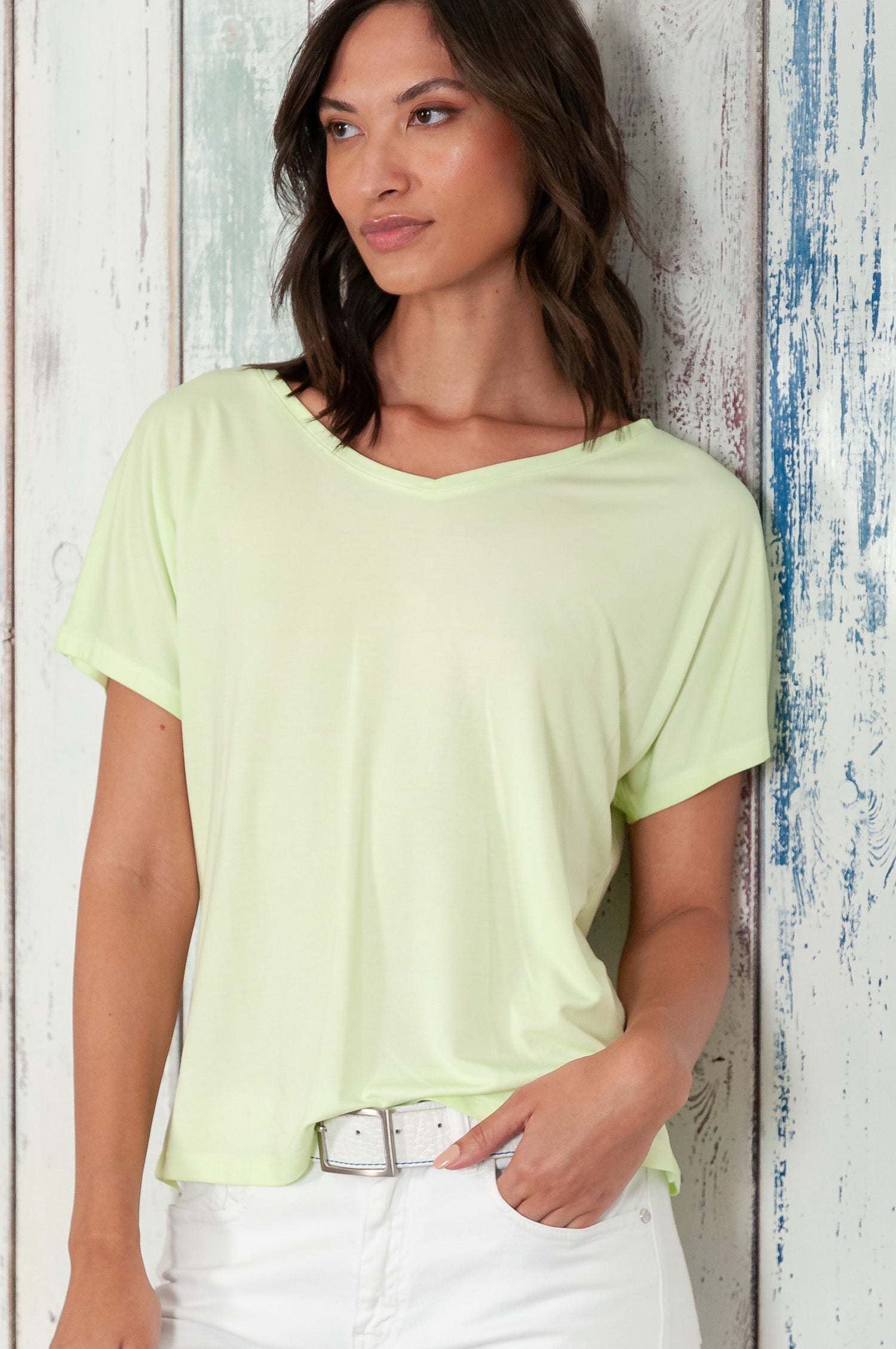 Noli T-Shirt - Women's Wide V-Neck T-Shirt - Margarita