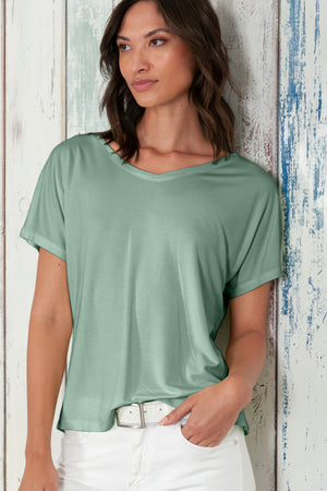 Noli T-Shirt - Women's Wide V-Neck T-Shirt - Juniper