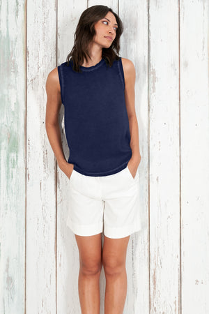 Moon Tank - Women's Sleeveless Tank - Navy