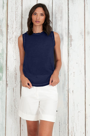 Moon Tank - Women's Sleeveless Tank - Navy