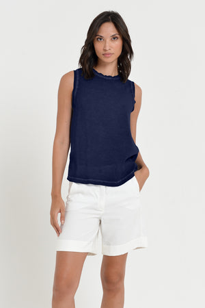 Moon Tank - Women's Sleeveless Tank - Navy