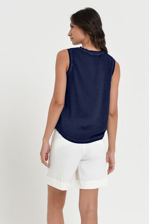 Moon Tank - Women's Sleeveless Tank - Navy