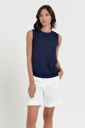Moon Tank - Women's Sleeveless Tank - Navy